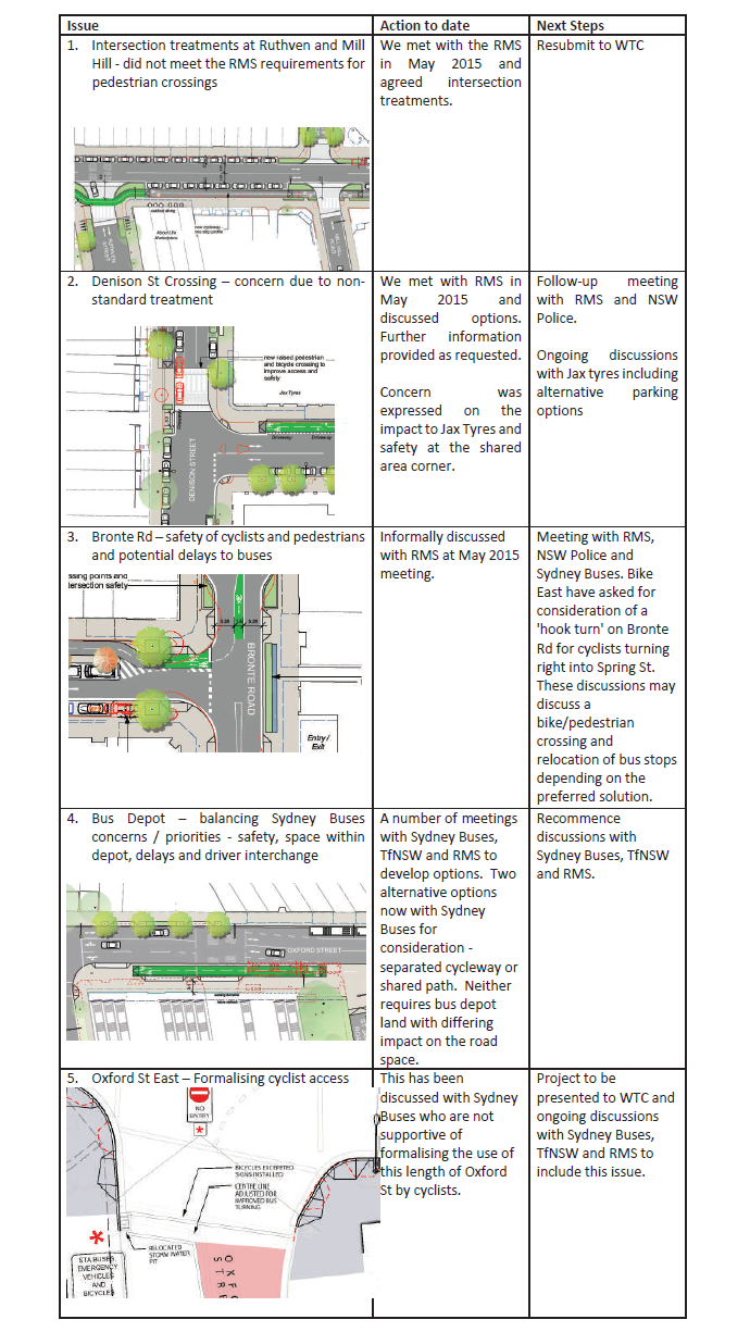 The Issues of contention about the Spring St Cycleway